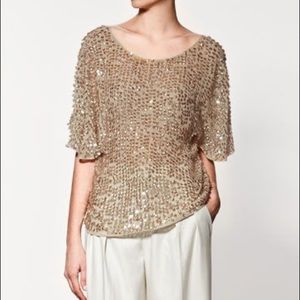 Zara sequin off shoulder top